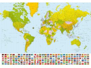 FOTOMURAL WORLD MAP 280