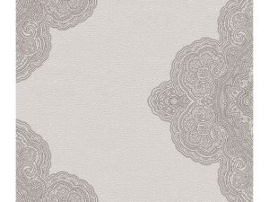 PAPEL PINTADO MEDALLON DAMASCO ROSA GRIS MOD1101-2