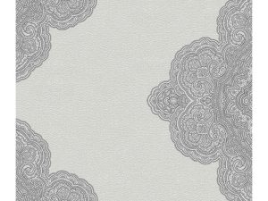 PAPEL PINTADO MEDALLON DAMASCO GRIS MOD1101-3