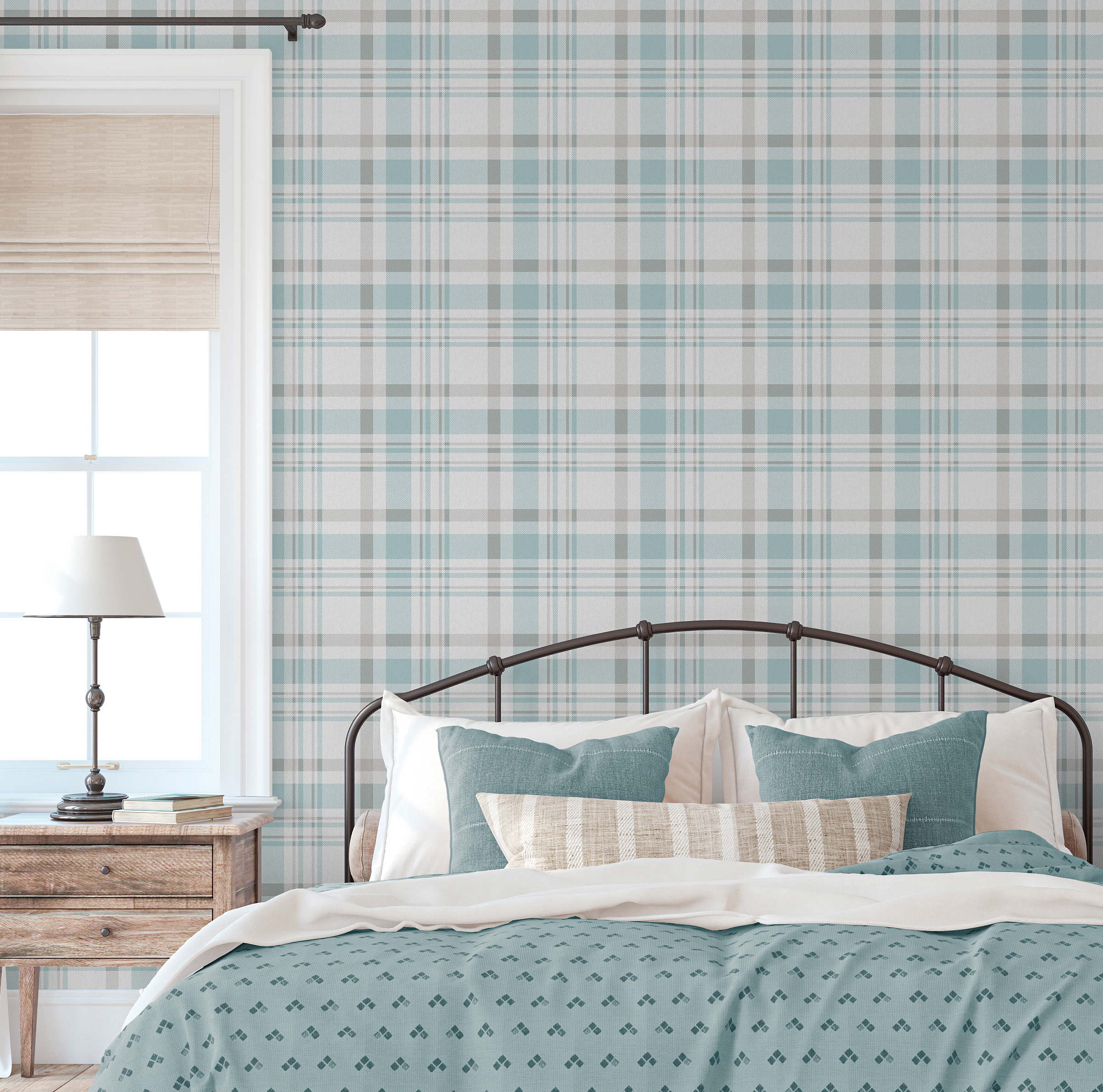 Farmhouse,Bedroom.,Interior,Mockup.,3d,Render.