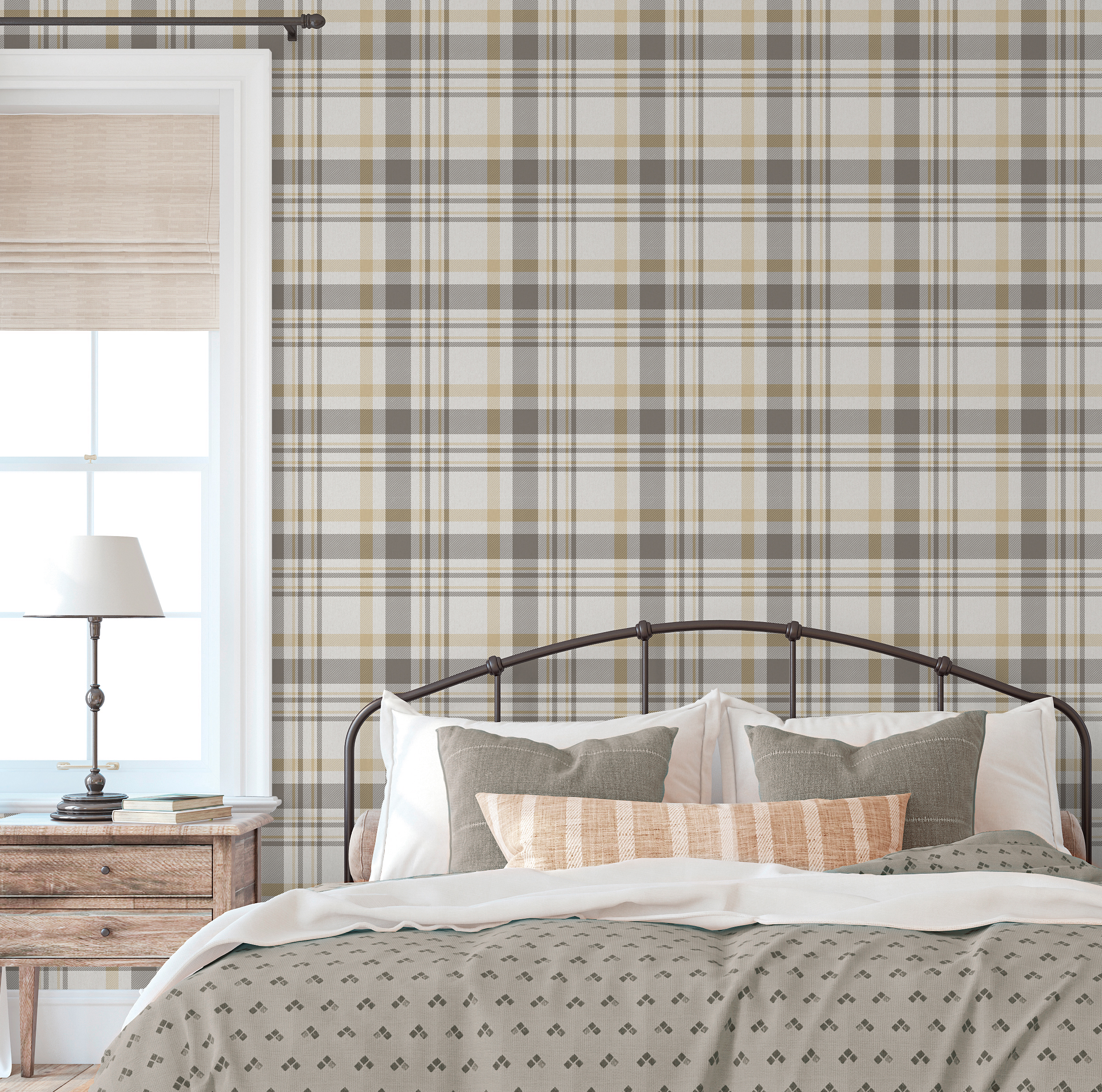 Farmhouse,Bedroom.,Interior,Mockup.,3d,Render.