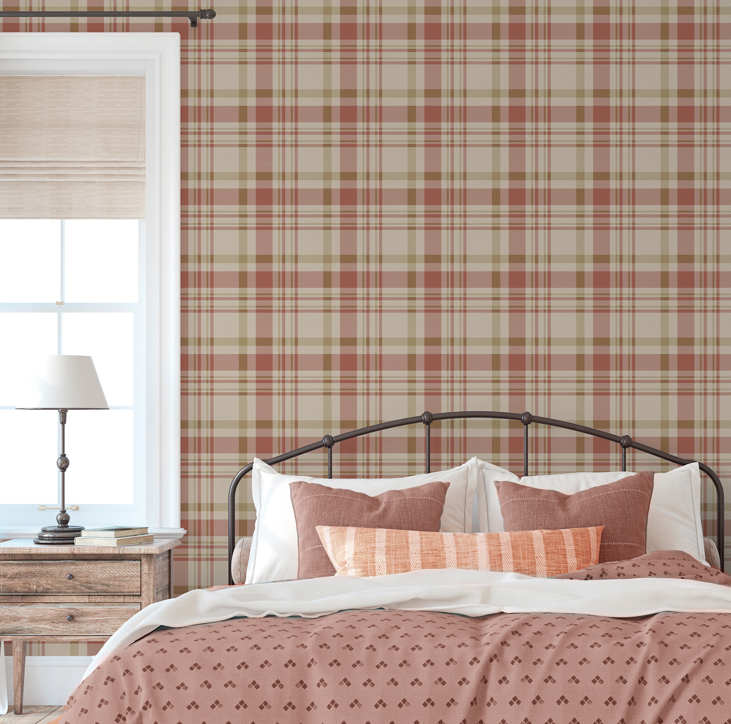 Farmhouse,Bedroom.,Interior,Mockup.,3d,Render.