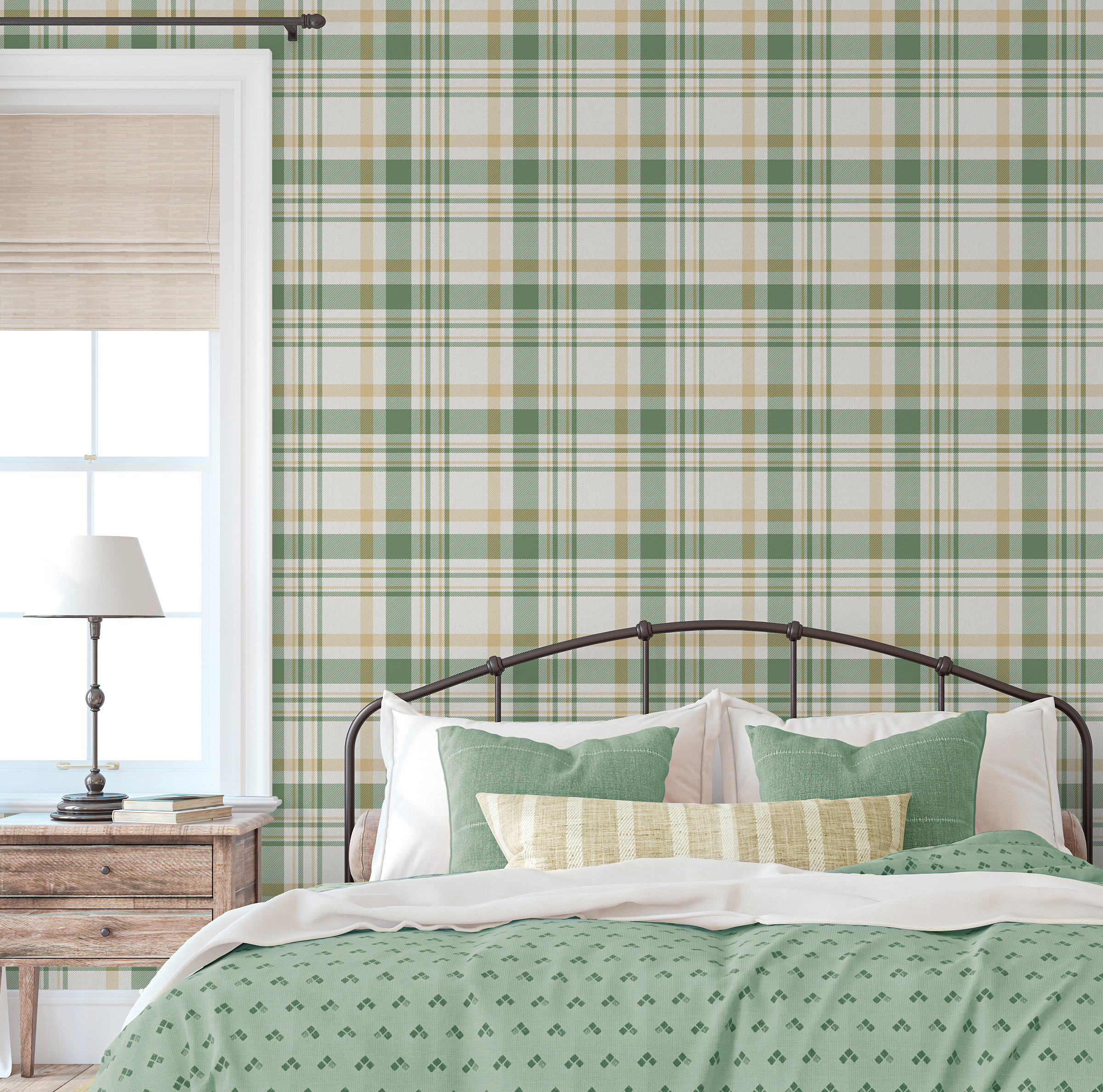 Farmhouse,Bedroom.,Interior,Mockup.,3d,Render.
