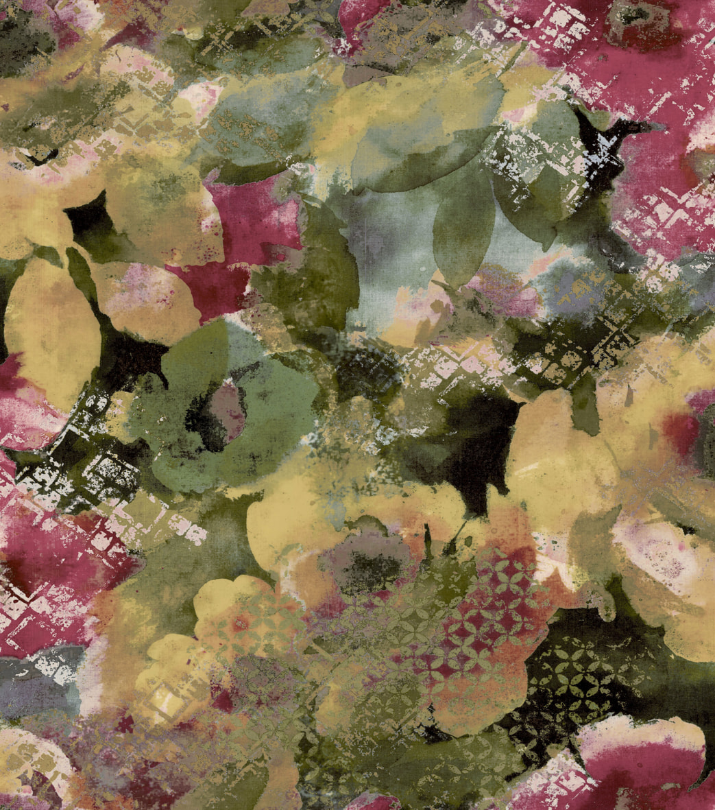 Papel pintado flores en acuarela Amazzonia 22023