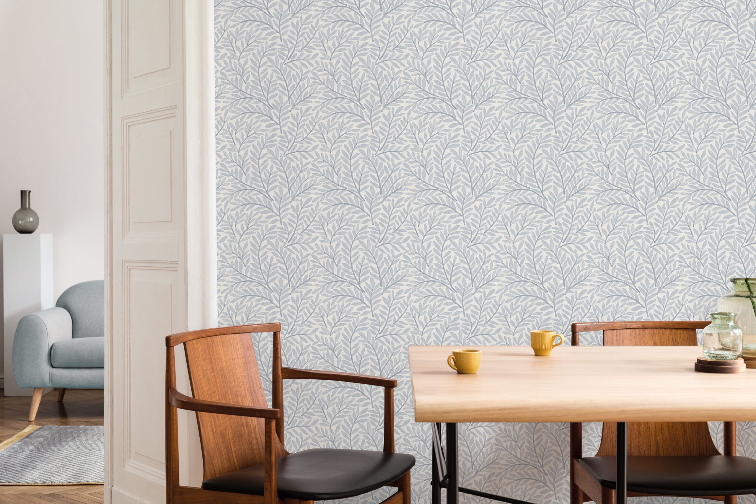 Stylish,And,Eclectic,Dining,Room,Interior,With,Mock,Up,Poster